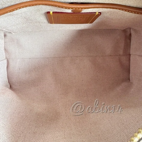 Exclusive Coach Rogue 25 Leather Top Handle Satchel Handbag in Color Taupe - Picture 8 of 16